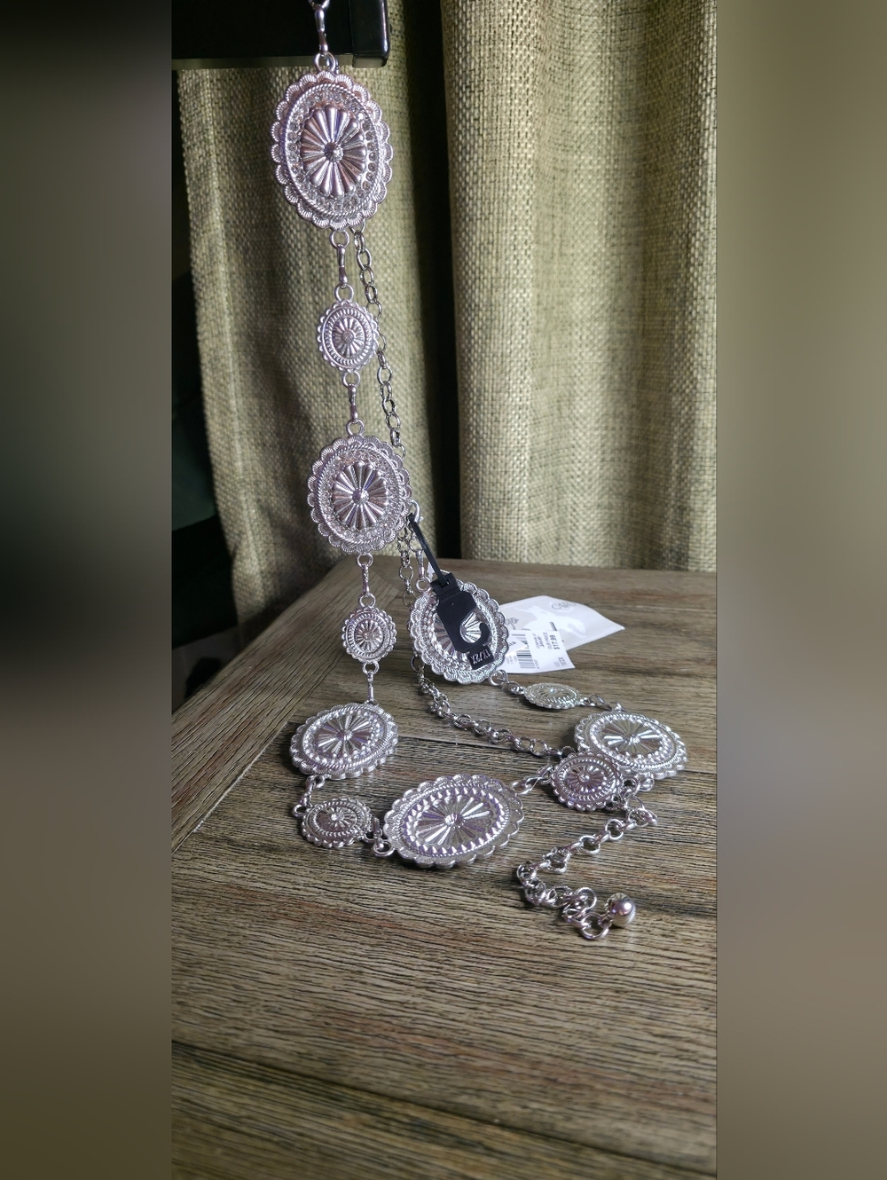 Silver-Tone Concho Statement Necklace - Women Jewelry